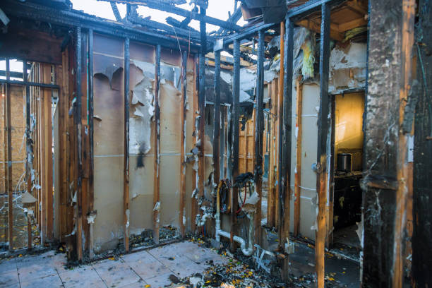 Professional Fire Damage Cleanup technician working in Stratford, TX